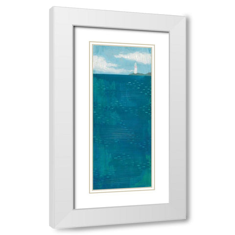 To the Lighthouse White Modern Wood Framed Art Print with Double Matting by Averinos, Melissa