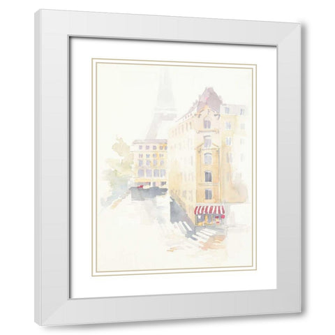 Paris Crosswalk White Modern Wood Framed Art Print with Double Matting by Tillmon, Avery