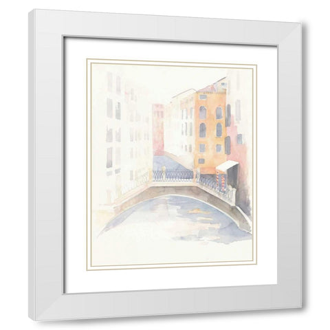Venice Crosswalk White Modern Wood Framed Art Print with Double Matting by Tillmon, Avery