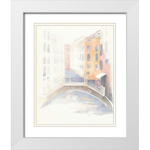 Venice Crosswalk White Modern Wood Framed Art Print with Double Matting by Tillmon, Avery