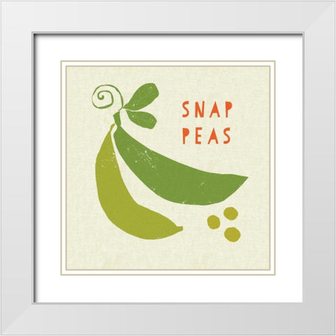 Summer Vegetable III White Modern Wood Framed Art Print with Double Matting by Studio Mousseau