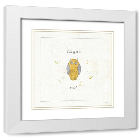 Opposites Cuties III White Modern Wood Framed Art Print with Double Matting by Pela Studio