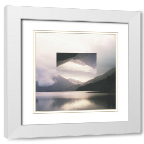 Reflected Landscape II White Modern Wood Framed Art Print with Double Matting by Marshall, Laura