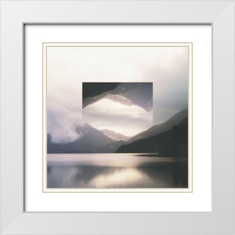 Reflected Landscape II White Modern Wood Framed Art Print with Double Matting by Marshall, Laura