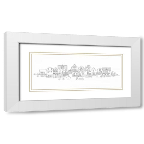 Nordic Village I White Modern Wood Framed Art Print with Double Matting by Tillmon, Avery