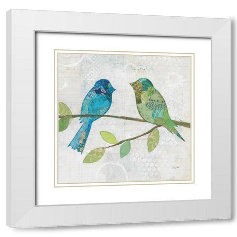 Catching Up III White Modern Wood Framed Art Print with Double Matting by Prahl, Courtney