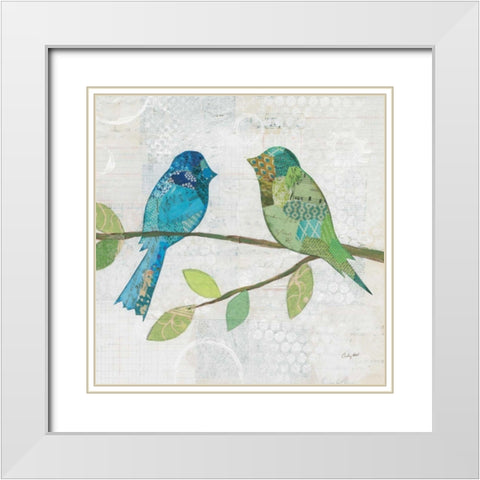 Catching Up III White Modern Wood Framed Art Print with Double Matting by Prahl, Courtney
