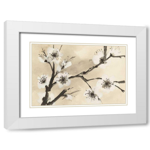 Spring Blossoms II Crop White Modern Wood Framed Art Print with Double Matting by Paschke, Chris