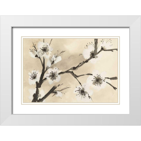 Spring Blossoms II Crop White Modern Wood Framed Art Print with Double Matting by Paschke, Chris