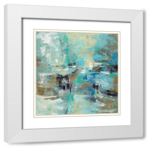 Fjord Reflections White Modern Wood Framed Art Print with Double Matting by Vassileva, Silvia