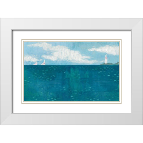 Lighthouse Sail White Modern Wood Framed Art Print with Double Matting by Averinos, Melissa