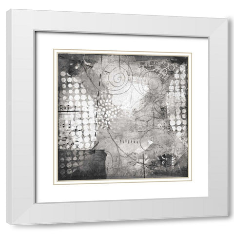 Under the Tree Square I BW White Modern Wood Framed Art Print with Double Matting by Warrick, Cheryl