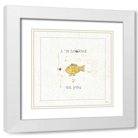 Companion Cuties III White Modern Wood Framed Art Print with Double Matting by Pela Studio