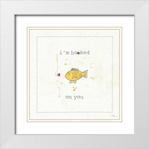 Companion Cuties III White Modern Wood Framed Art Print with Double Matting by Pela Studio