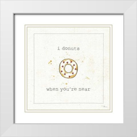 Lil Sweeties II White Modern Wood Framed Art Print with Double Matting by Pela Studio