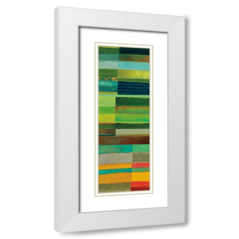 Fields of Color I White Modern Wood Framed Art Print with Double Matting by Davies, Jane