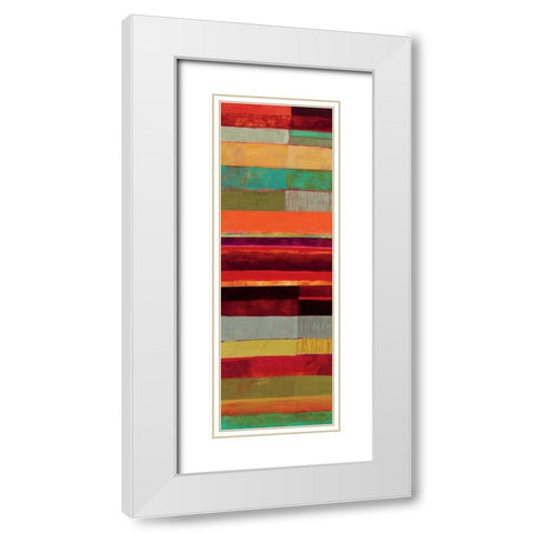 Fields of Color II White Modern Wood Framed Art Print with Double Matting by Davies, Jane