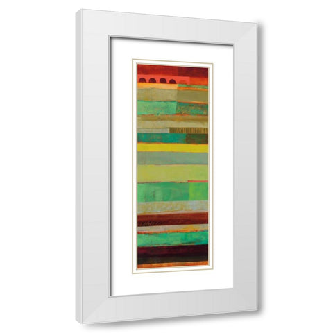 Fields of Color IV White Modern Wood Framed Art Print with Double Matting by Davies, Jane
