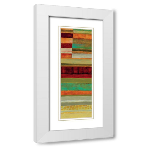 Fields of Color V White Modern Wood Framed Art Print with Double Matting by Davies, Jane