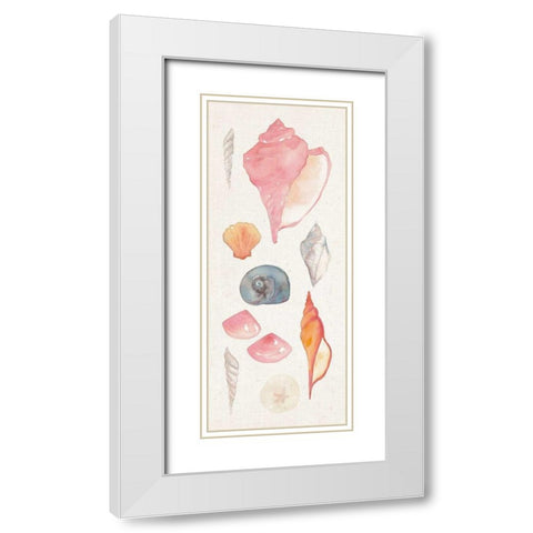 Sea Gems I White Modern Wood Framed Art Print with Double Matting by Wild Apple Portfolio
