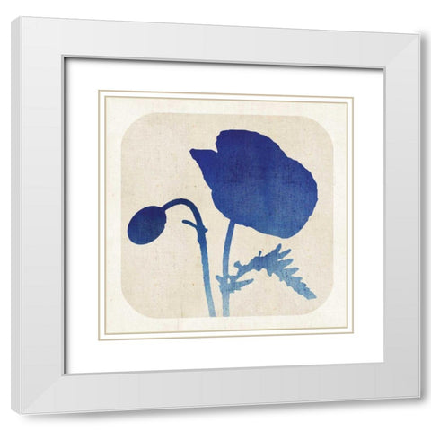 Batik Garden III White Modern Wood Framed Art Print with Double Matting by Mousseau Studio