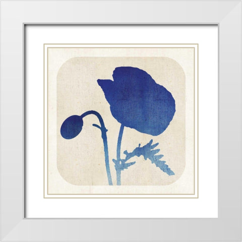 Batik Garden III White Modern Wood Framed Art Print with Double Matting by Mousseau Studio
