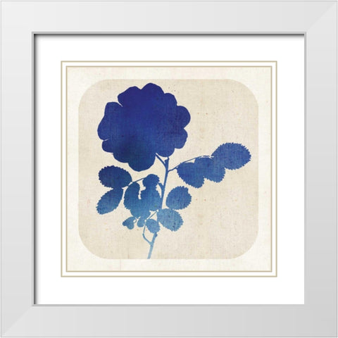 Batik Garden IV White Modern Wood Framed Art Print with Double Matting by Mousseau Studio