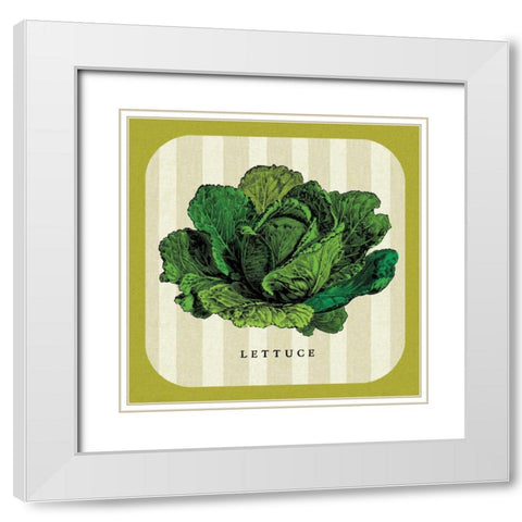 Linen Vegetable II White Modern Wood Framed Art Print with Double Matting by Mousseau Studio