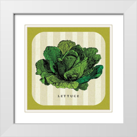 Linen Vegetable II White Modern Wood Framed Art Print with Double Matting by Mousseau Studio