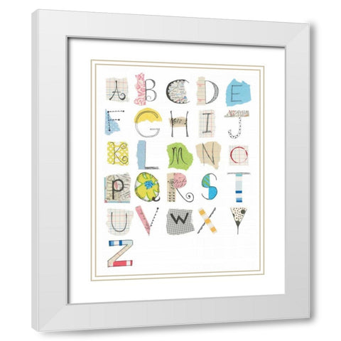 Alphabet I White Modern Wood Framed Art Print with Double Matting by Prahl, Courtney