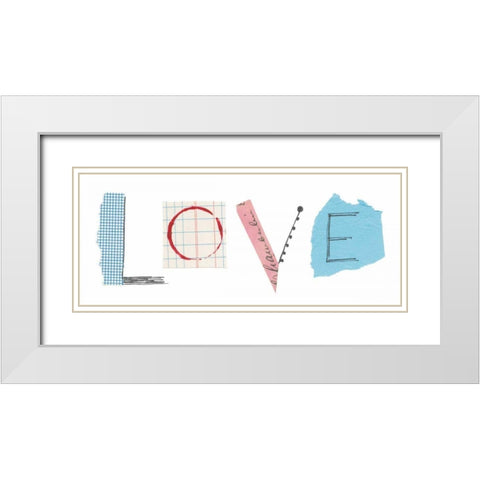 Love White Modern Wood Framed Art Print with Double Matting by Prahl, Courtney