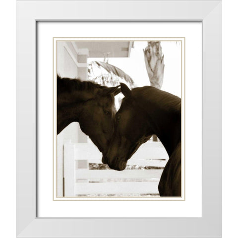 Good Friends White Modern Wood Framed Art Print with Double Matting by Dratfield, Jim