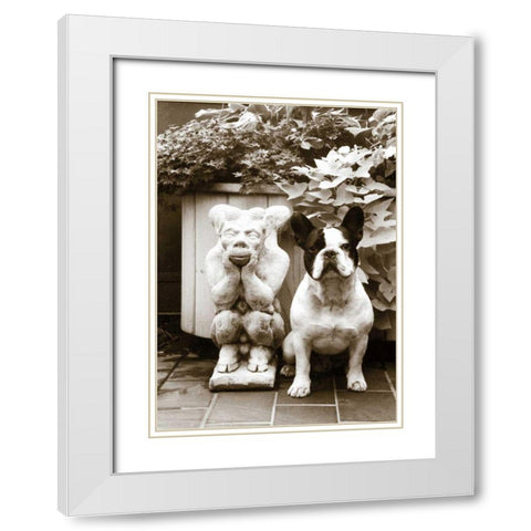 Friends White Modern Wood Framed Art Print with Double Matting by Dratfield, Jim