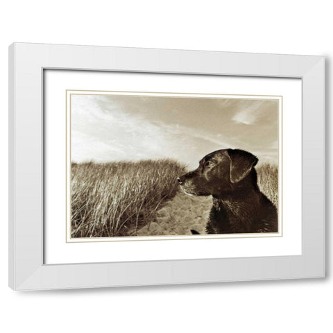 At the Beach White Modern Wood Framed Art Print with Double Matting by Dratfield, Jim