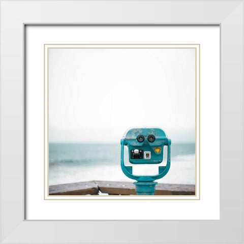 Pacific Cool I White Modern Wood Framed Art Print with Double Matting by Urquhart, Elizabeth