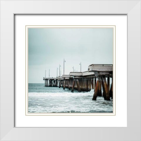 Pacific Cool II White Modern Wood Framed Art Print with Double Matting by Urquhart, Elizabeth