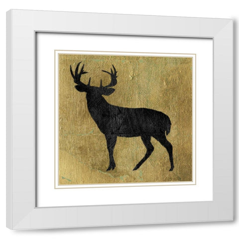 Golden Lodge I White Modern Wood Framed Art Print with Double Matting by Wiens, James