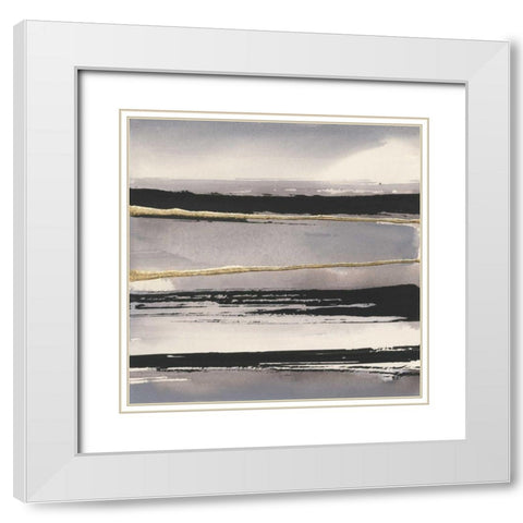 Gilded Grey I White Modern Wood Framed Art Print with Double Matting by Paschke, Chris