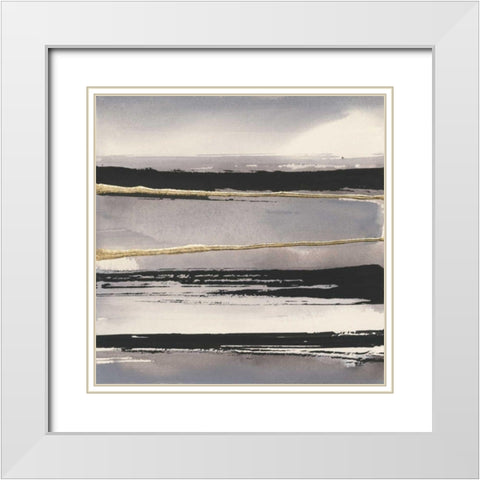 Gilded Grey I White Modern Wood Framed Art Print with Double Matting by Paschke, Chris