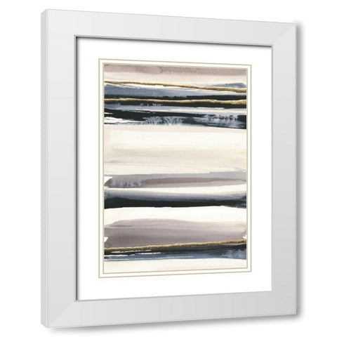 Gilded Grey III White Modern Wood Framed Art Print with Double Matting by Paschke, Chris