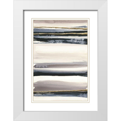 Gilded Grey III White Modern Wood Framed Art Print with Double Matting by Paschke, Chris