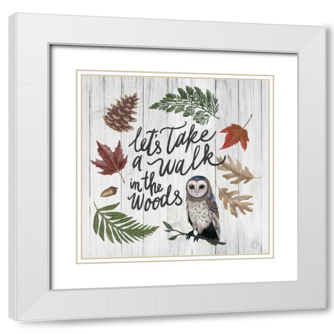 Walk in the  Woods White Modern Wood Framed Art Print with Double Matting by Zieve Miller, Sara