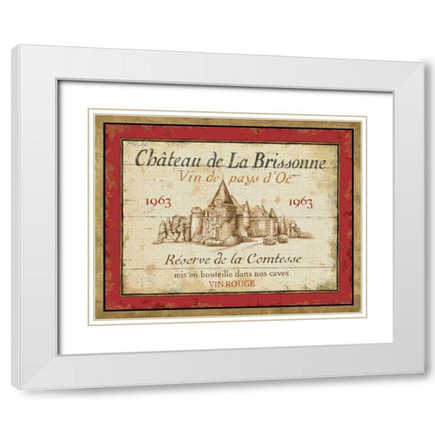 French Wine Label I White Modern Wood Framed Art Print with Double Matting by Brissonnet, Daphne