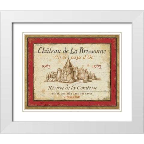 French Wine Label I White Modern Wood Framed Art Print with Double Matting by Brissonnet, Daphne
