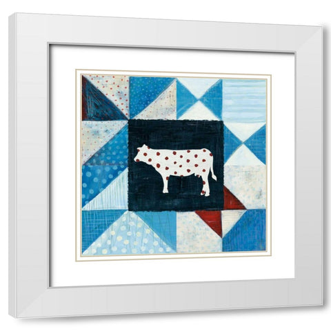 Modern Americana Farm Quilt VIII White Modern Wood Framed Art Print with Double Matting by Averinos, Melissa
