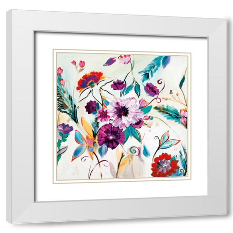 Garden Bright White Modern Wood Framed Art Print with Double Matting by E., Joan