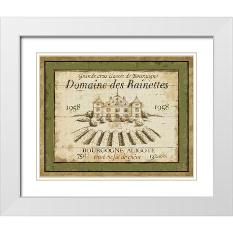 French Wine Label III White Modern Wood Framed Art Print with Double Matting by Brissonnet, Daphne