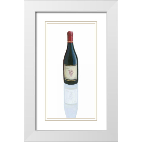 Wine Stance I White Modern Wood Framed Art Print with Double Matting by Fabiano, Marco