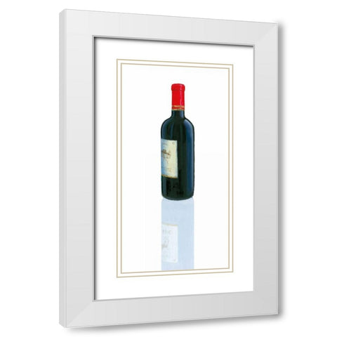 Wine Stance II White Modern Wood Framed Art Print with Double Matting by Fabiano, Marco