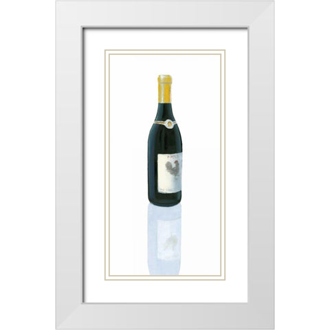 Wine Stance IV White Modern Wood Framed Art Print with Double Matting by Fabiano, Marco